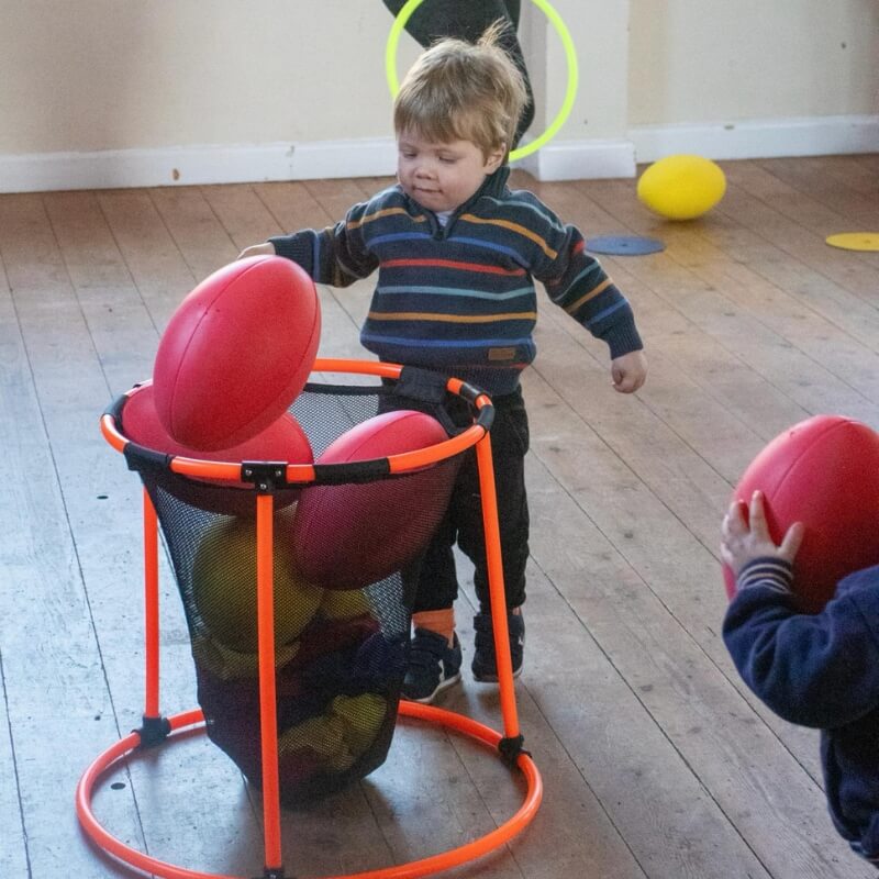 Little kids playing ball sports