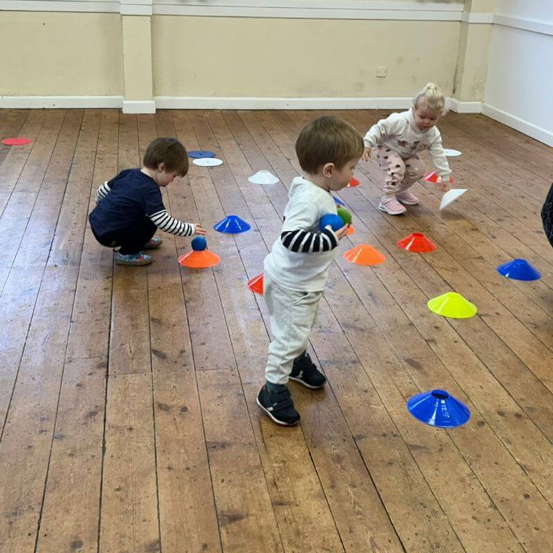 Little kids playing ball sports